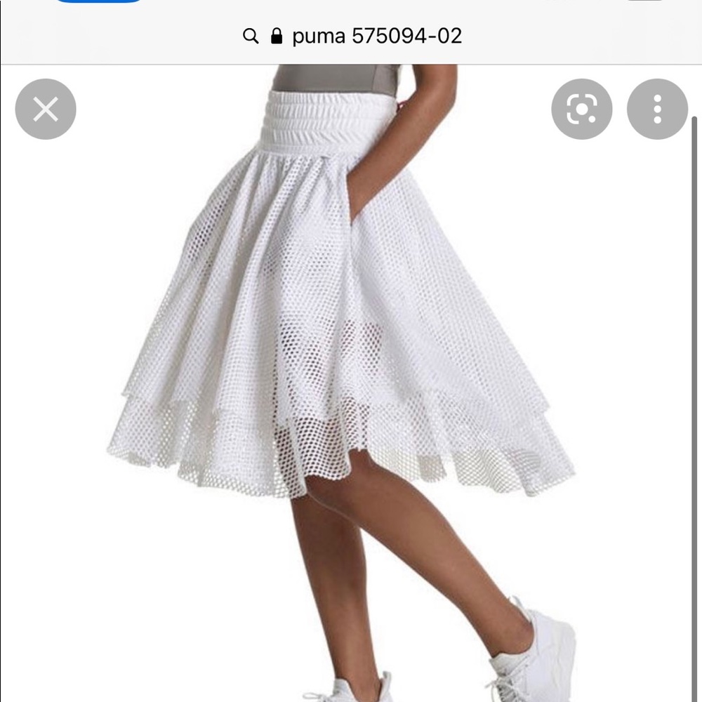 puma midi skirt white
